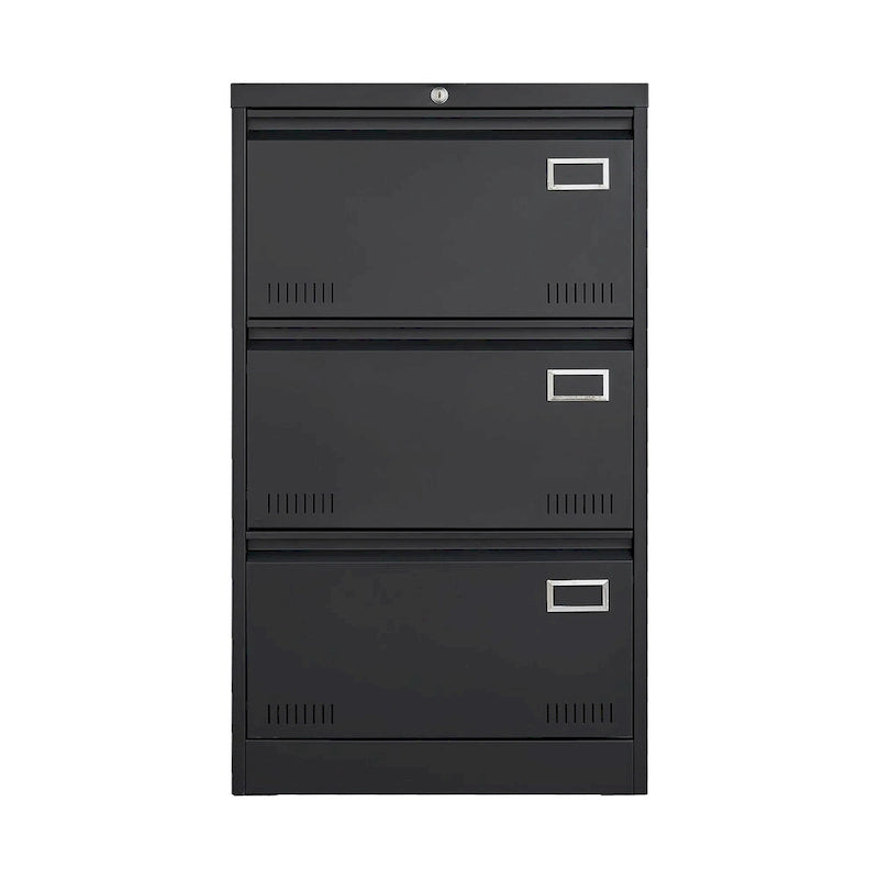 Classeur latéral métallique à 3 tiroirs verrouillables | Rangement pour bureau à domicile, assemblage requis
