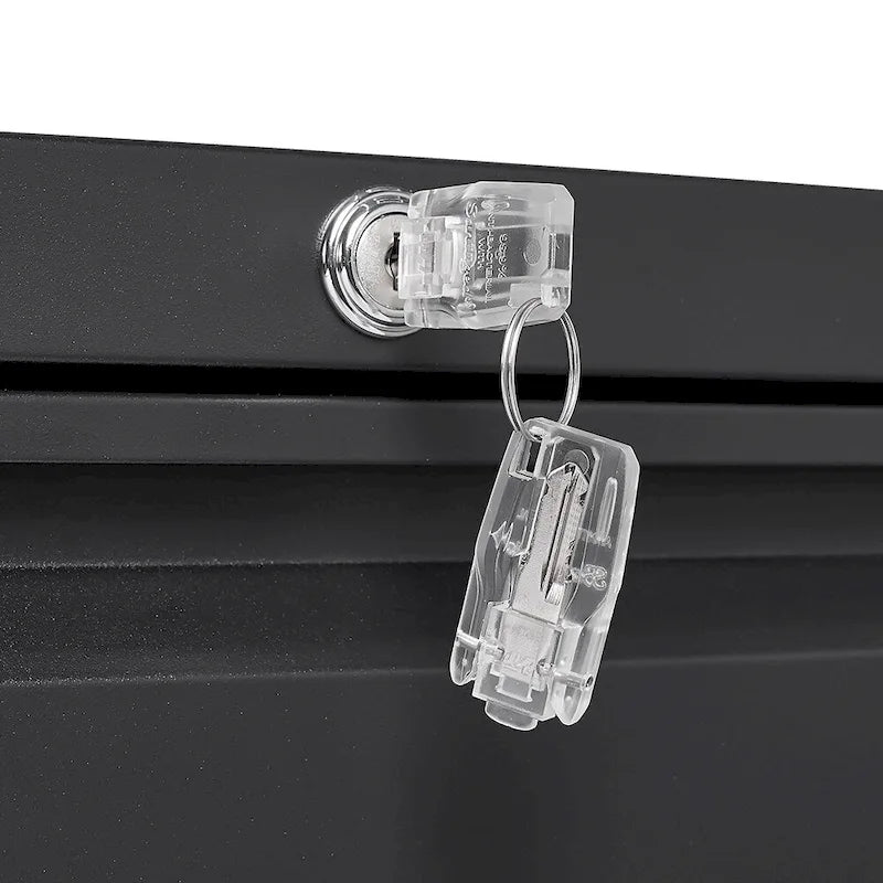 Classeur latéral métallique à 3 tiroirs verrouillables | Rangement pour bureau à domicile, assemblage requis