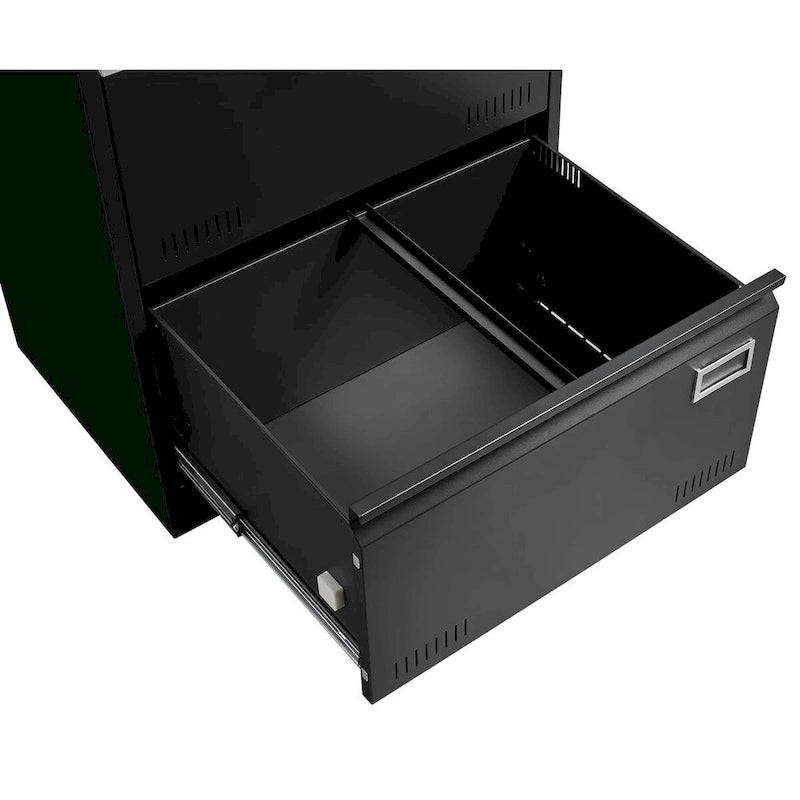 Classeur latéral métallique à 3 tiroirs verrouillables | Rangement pour bureau à domicile, assemblage requis