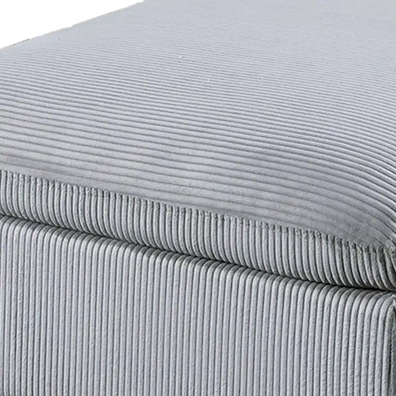 Canapé d'angle modulaire en velours côtelé 6 pièces avec ottoman