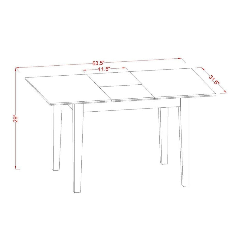 Table à manger rectangulaire extensible en bois avec rallonge papillon | Plusieurs finitions