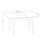 Table à manger rectangulaire extensible en bois avec rallonge papillon | Plusieurs finitions