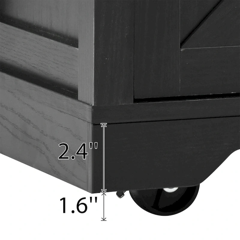 Îlot de cuisine de ferme de 136,4 cm avec prise de courant | Chariot de rangement, station de préparation