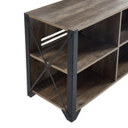 Meuble TV console en bois massif | Rangement ouvert, meuble de salon, pour le salon