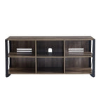 Meuble TV console en bois massif | Rangement ouvert, meuble de salon, pour le salon