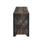 Meuble TV console en bois massif | Rangement ouvert, meuble de salon, pour le salon