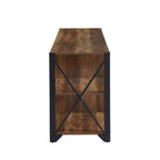 Meuble TV console en bois massif | Rangement ouvert, meuble de salon, pour le salon