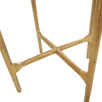 Table d'appoint en aluminium texturé avec plateau en verre | Doré ou argenté, accent de salon moderne