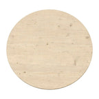 Table à manger ronde sur pied de 39" | Fini naturel vieilli, Bois massif, 4 places